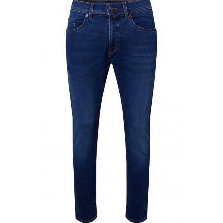  Art.-No. PC.C7.34510.8173.6821 Pantalones vaqueros Pierre Cardin Lyon de corte cónico y cinco bolsillos, color azul.