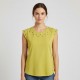 CAMISETA PISTACHO CON ARANDELAS MUJER SUPERIOR CREATIVA