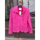 CHAQUETA DE ANTELINA FUCSIA CON TROQUELADOS MUMER MCM