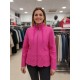 CHAQUETA DE ANTELINA FUCSIA CON TROQUELADOS MUMER MCM