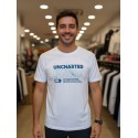 Camiseta blanca de manga corta con un gráfico frontal HOMBRE LOSAN