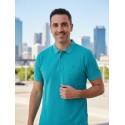 POLO DE HOMBRE AZUL TURQUESA CON BOLSILLO Y VIVOS LOSAN