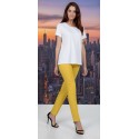 PANTALON AMARILLO LONETA ELASTICO MUJER SISSUSMODA 