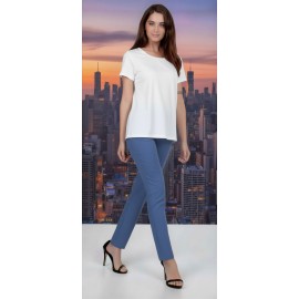 PANTALON CRUDO LONETA ELASTICO MUJER SISSUSMODA 