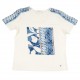 CAMISETA BLANCA CON ESTAMPADO DELANTERO MUJER MCM