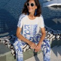 CAMISETA BLANCA CON ESTAMPADO DELANTERO MUJER MCM