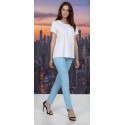 PANTALON CELESTE LONETA ELASTICO MUJER SISSUSMODA 