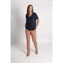 CAMISETA LISA AZUL MARINO CON ESCOTE SEMICUADRADO MUJER BOGUAR +COLORES