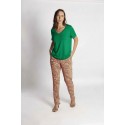 CAMISETA LISA ESMERALDA CON ESCOTE SEMICUADRADO MUJER BOGUAR