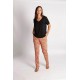 CAMISETA LISA NEGRA CON ESCOTE SEMICUADRADO MUJER BOGUAR +COLORES