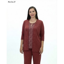 CHAQUETA LARGA TIPO VAQUERA teja MUJER