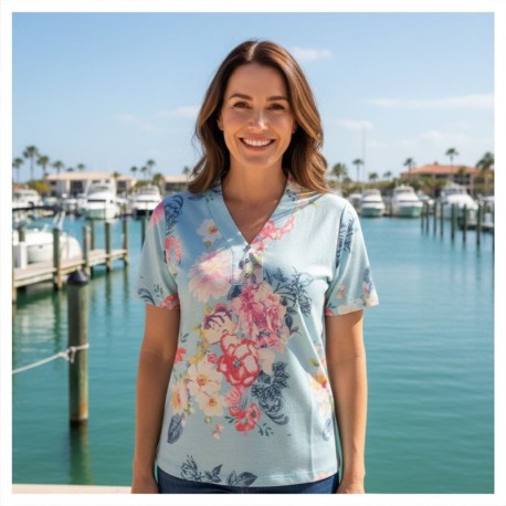 JERSEY MANGA CORTA MUJER ESTAMPADO