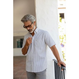 CAMISA HOMBRE RAYAS KAKI CARLOS CORDOBA