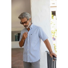 CAMISA HOMBRE RAYAS AZUL CARLOS CORDOBA