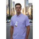 CAMISA LISA LILA MANGA CORTA HOMBRE CARLOS CORDOBA