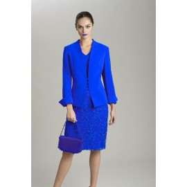 VESTIDO DE ENCAJE CON CHAQUETA MUJER +COLORES