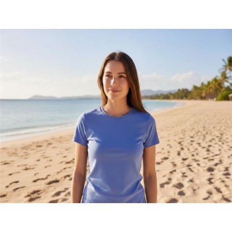 CAMISETA BASICA AZUL MUJER LOSAN