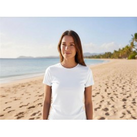 CAMISETA BASICA BLANCA MUJER LOSAN