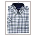 Camisa hombre corta de tallas grandes Forestal de cuadros 
