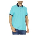 Polo hombre manga corta tallas grandes verde agua Forestal