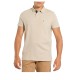 Polo hombre manga corta tallas grandes beige Forestal