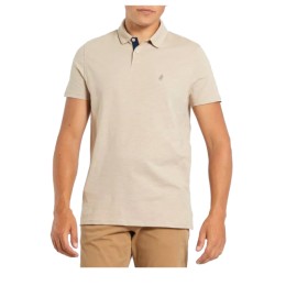 Polo hombre manga corta tallas grandes mostaza Forestal