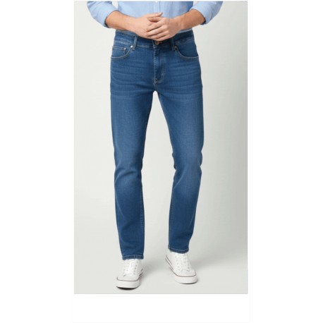 Pantalón hombre vaquero medio básico tiro alto  KOYOTE 