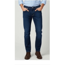 Pantalón hombre vaquero oscuro básico tiro alto  KOYOTE 