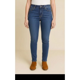 Pantalón vaquero básico recto tiro alto koyote jeans