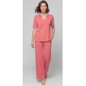 PANTALON FLUIDO CORAL DE PUNTO MUJER 
