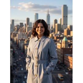 GABARDINA CON CINTURON MUJER ESTEFANIA RODRIGUEZ +COLORES
