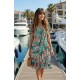 VESTIDO ESTAMPADO GASA CON PUNTILLA MUJER ROSSAN