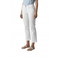 PANTALON VAQUERO TOBILLERO BLANCO CON BORDADO MUJER KOYOTE