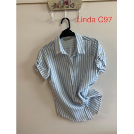 CAMISA RAYAS AZUL MUJER PRIVILEGE
