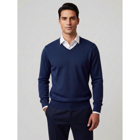 JERSEY PICO HOMBRE AZUL MARINO BROWN JURY