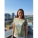 CAMISETA CON FALDON VERDE LILI DUDU MUJER