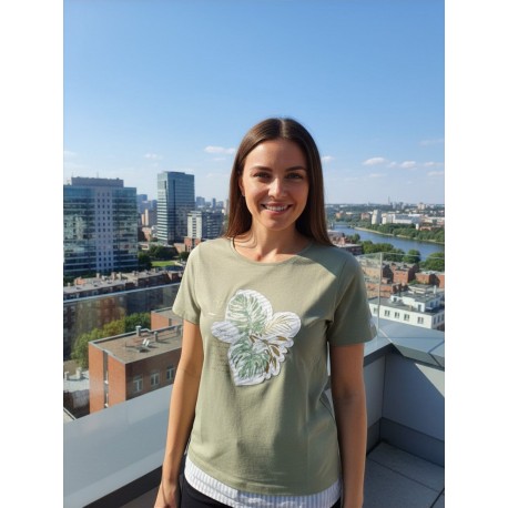 CAMISETA CON FALDON VERDE LILI DUDU MUJER