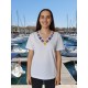 CAMISETA BLANCA CON BORDADO DE LILI DUDU MUJER