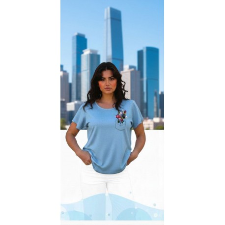 CAMISETA AZUL LILI DUDU MUJER