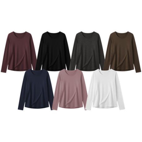 CAMISETA BASICA MUJER LOSAN +COLORES