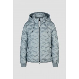 PARKA ACOLCHADA CON CAPUCHA AZUL BARBARA LEBEK