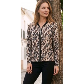 CAMISETA CREMALLERA ESTAMPADA MUJER ROSSAN