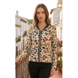 CAMISETA CREMALLERA ESTAMPADA MUJER ROSSAN
