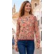 BLUSA DE GASA ESTAMPADA MUJER ROSSAN