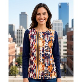 CAMISETA ESTAMPADA DE PUNTO DE MUJER PORTAROSSA