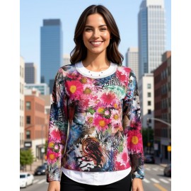 CAMISETA ESTAMPADA DE PUNTO DE MUJER PORTAROSSA