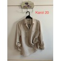 Camisa cuadros beige de mujer privilege