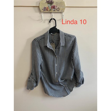 Camisa cuadros azul de mujer privilege