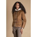 CHAQUETON MARRON CON CAPUCHA MUJER KHALMA