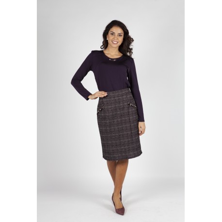 FALDA RECTA DE TWEED